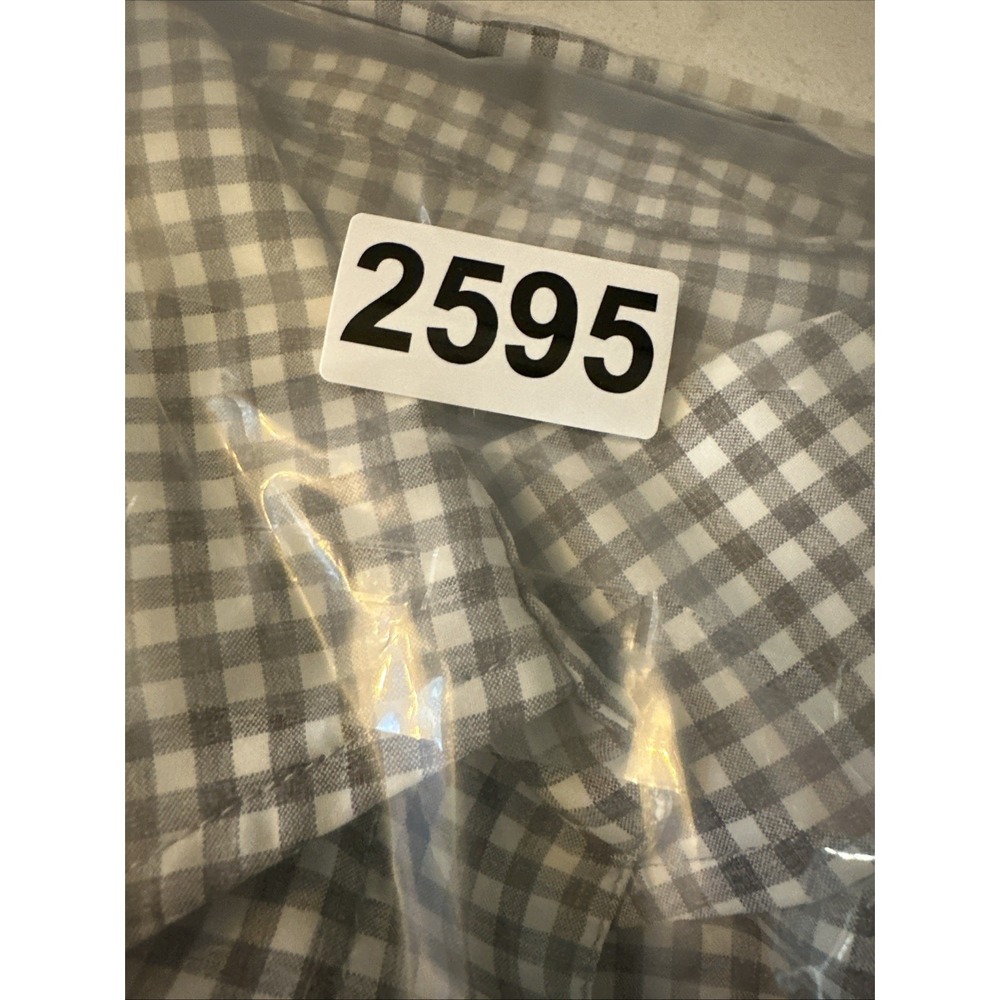 Title Nine Women's Snap Up Shirt Gray Check Long Sleeve With Pockets Size Medium - Picture 10 of 11